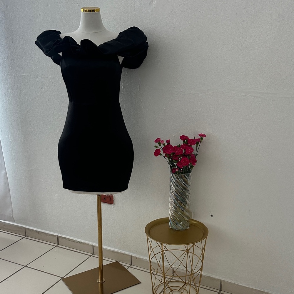 Elegant Black Off-Shoulder Dress